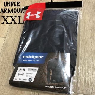 アンダーアーマー(UNDER ARMOUR)のXXL アンダーアーマー 冬用インナー ベースレイヤー 長袖Tシャツ ネイビー(Tシャツ/カットソー(半袖/袖なし))