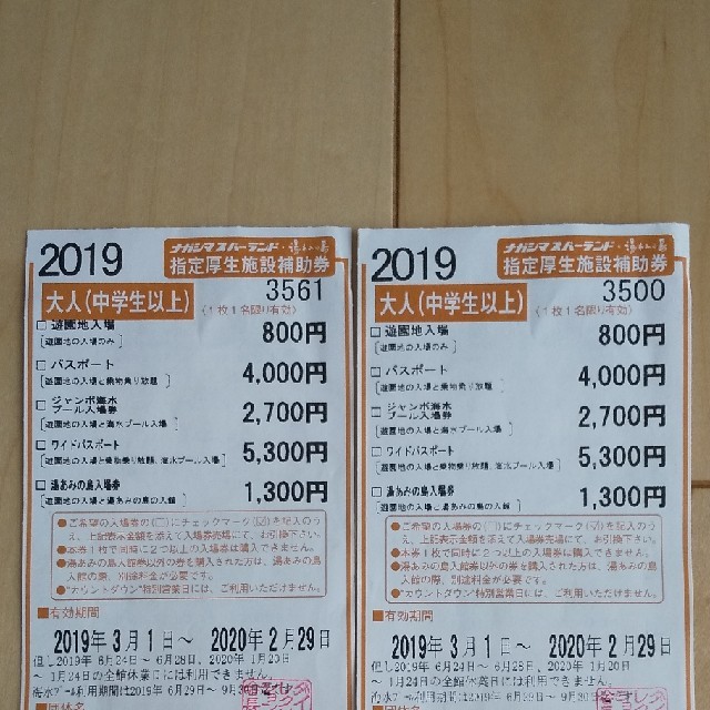 ナガシマスパーランド 割引券 チケットの施設利用券(遊園地/テーマパーク)の商品写真