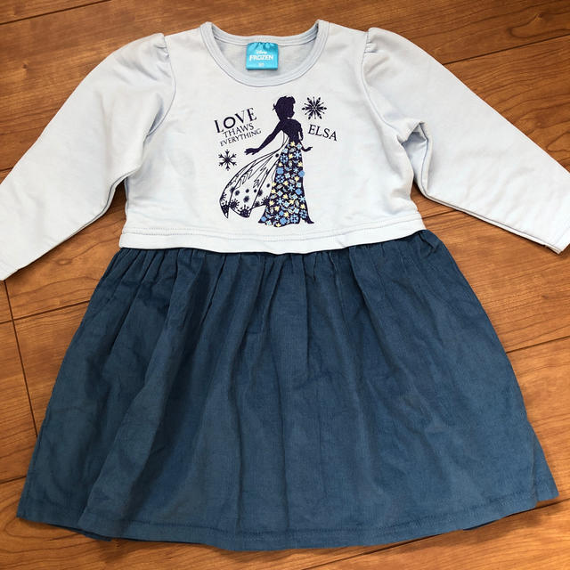 アナと雪の女王 ワンピース 90 キッズ/ベビー/マタニティのキッズ服女の子用(90cm~)(ワンピース)の商品写真