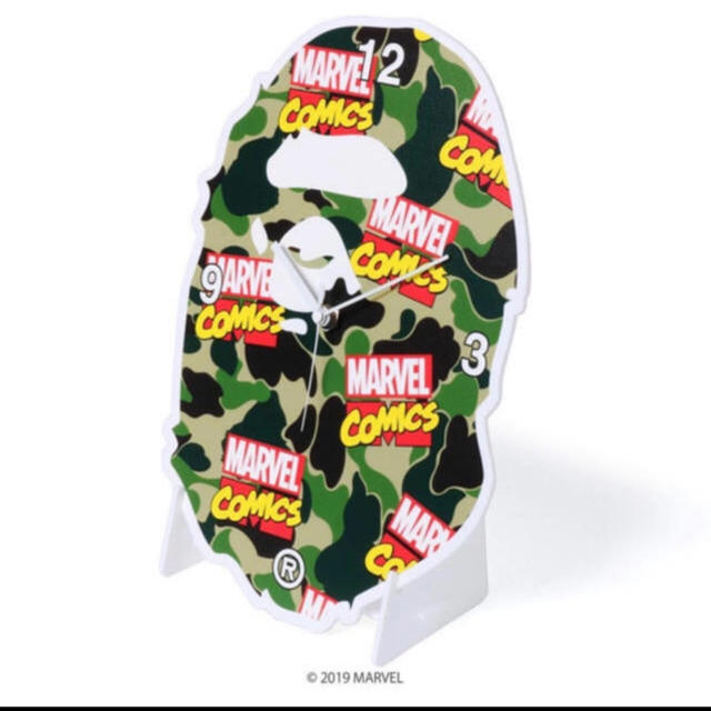 A BATHING APE(アベイシングエイプ)のA BATHING APE marvel 置き時計　bape インテリア/住まい/日用品のインテリア小物(置時計)の商品写真