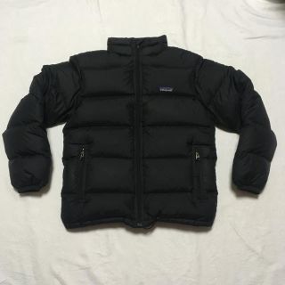 パタゴニア(patagonia)のパタゴニア　キッズ　ダウンジャケット　黒(ジャケット/上着)