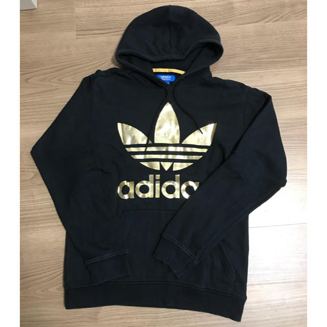 新作ウエア adidas by 黒×金の通販 パーカー アディダスオリジナル - アディダス