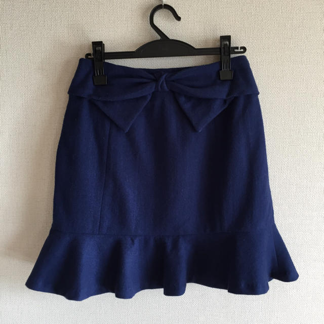 Apuweiser-riche(アプワイザーリッシェ)のアプワイザー♡ブルーのウールスカート レディースのスカート(ミニスカート)の商品写真