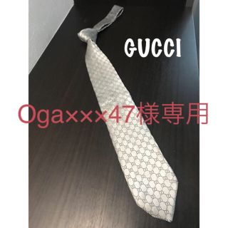 グッチ(Gucci)のGUCCI グッチ ネクタイ シルバー　GG柄　(ネクタイ)