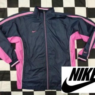 ナイキ(NIKE)の【ナイキ】シャカシャカジャージXLナイロン濃紺ｘピンク(ジャージ)