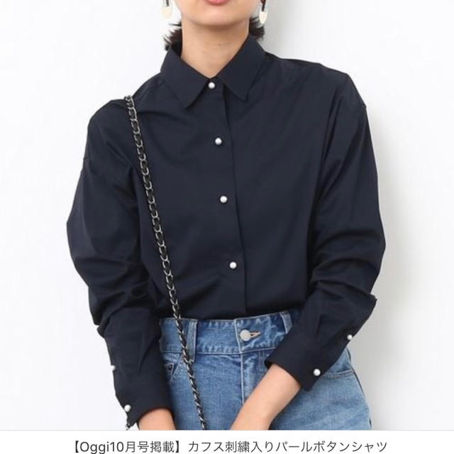 ROPE’(ロペ)のカフスパールシャツ レディースのトップス(シャツ/ブラウス(長袖/七分))の商品写真