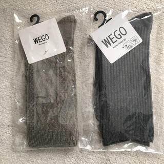 ウィゴー(WEGO)の新品◆WEGO ウィゴー レディース 2足セット リブ&ケーブル ソックス 靴下(ソックス)