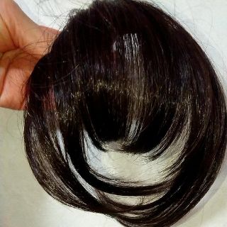 ヘアコサージュ前髪ウィッグサイド有とカバーウィッグ二点セット(前髪ウィッグ)