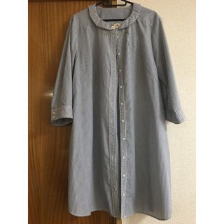 フランシュリッペ(franche lippee)の美品＊フランシュリッペ ストライプ柄シャツワンピース FL5(ひざ丈ワンピース)