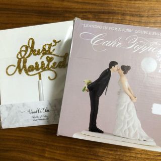 リュレ様　weddingstarとjust married のケーキトッパー(ウェルカムボード)