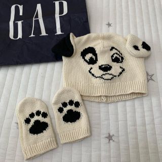 ベビーギャップ(babyGAP)のニット帽 ニットミトン 手袋 101わんちゃん babygap ディズニー(帽子)