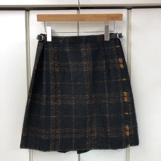 オニール(O'NEILL)のO'NEIL OF DUBLIN ラップ チェック スカート(10 L相当)(ひざ丈スカート)