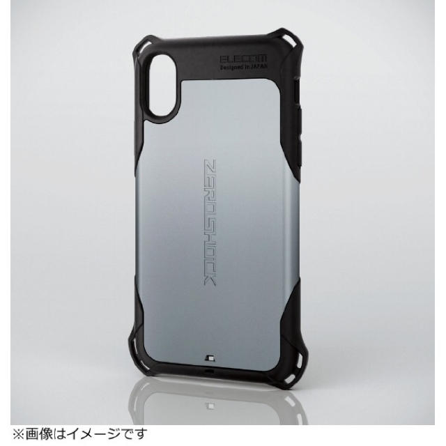 ELECOM(エレコム)のiPhone X/XS カバー 銀 ZEROSHOCK HKA17XZEROSV スマホ/家電/カメラのスマホアクセサリー(iPhoneケース)の商品写真
