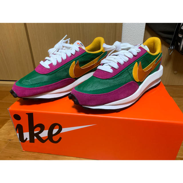 nike sacai ld waffle green purple 27.5cm メンズの靴/シューズ(スニーカー)の商品写真