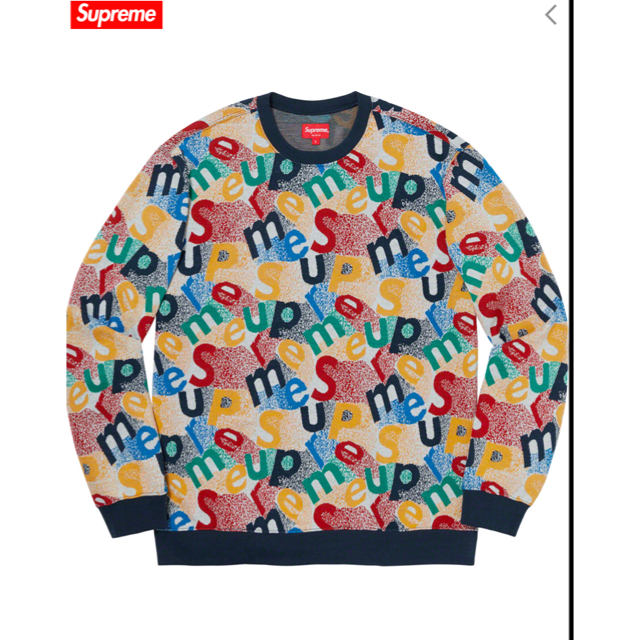 Supreme(シュプリーム)のsupreme Scatter Text Crewneck Ｌ 19aw メンズのトップス(ニット/セーター)の商品写真