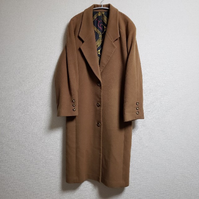 カシミヤ 100% チェスターコート キャメル 90s Paul Smith メンズのジャケット/アウター(チェスターコート)の商品写真