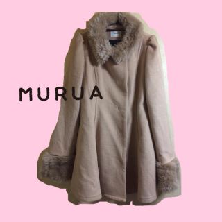 ムルーア(MURUA)のMURUA Aラインファー付きコート(ロングコート)