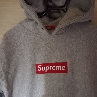 シュプリーム(Supreme)のSUPREME 

ボックスロゴパーカー  06aw　正規超希少  グレー (パーカー)