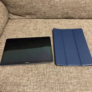 アンドロイド(ANDROID)のHUAWEI madiapad T3 10 カバー付(タブレット)