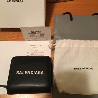 バレンシアガ(Balenciaga)のバレンシアガ　二つ折り財布　エブリデイ 黒(財布)