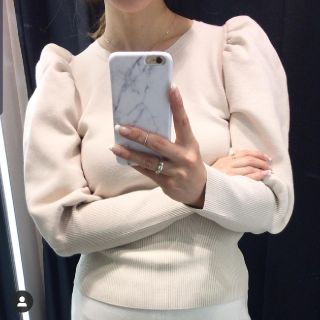 ザラ(ZARA)のZARA　パフスリーブニット　S　(ニット/セーター)