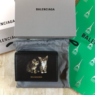 バレンシアガ(Balenciaga)の☆お値下げ中☆ 新品 バレンシアガ ブラック キティ ネコ ミニウォレット 財布(財布)