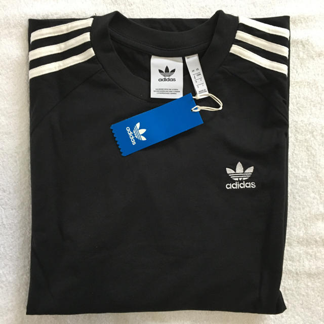 adidas(アディダス)の【新品】アディダスオリジナルス　長袖Tシャツ　サイズL   ブラック メンズのトップス(Tシャツ/カットソー(七分/長袖))の商品写真