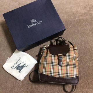 バーバリー(BURBERRY)の【Burberry's】♡ノバチェック 柄リュック ヴィンテージ(リュック/バックパック)