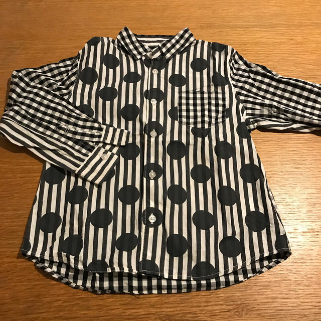 COMME CA ISM(コムサイズム)のドットシャツ キッズ/ベビー/マタニティのキッズ服男の子用(90cm~)(ブラウス)の商品写真