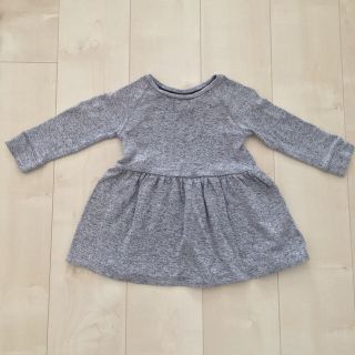 ベビーギャップ(babyGAP)のベビー キッズ ワンピース グレー 80(ワンピース)