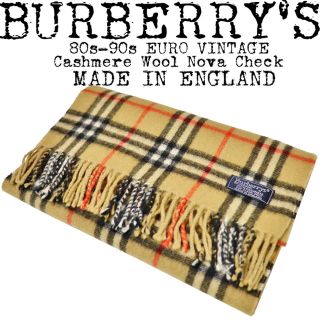 バーバリー(BURBERRY)の★美品★BURBERRY★バーバリー★カシミヤ ノバチェック マフラー★英国製★(マフラー)