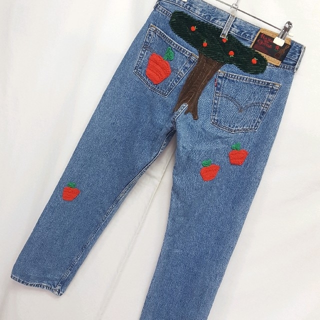 ★Levi's × 花とギター リメイク デニムパンツ