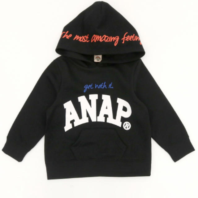 ANAP(アナップ)のANAP ロゴフーディートレーナー キッズ/ベビー/マタニティのキッズ服女の子用(90cm~)(Tシャツ/カットソー)の商品写真