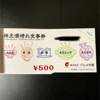 グルメ杵屋　株主優待券　4000円分　　そじ坊(レストラン/食事券)