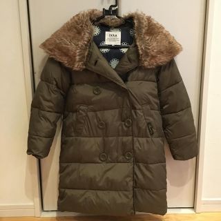 イッカ(ikka)の★ikka KIDS 140cm ファー付き　カーキダウンコート美品★(コート)