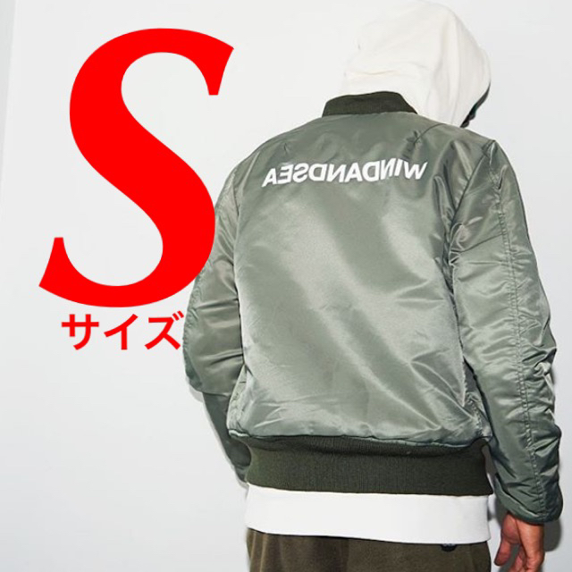 Supreme(シュプリーム)のS サイズ オリーブ WIND AND SEA MA-1 送料込み☆ メンズのジャケット/アウター(フライトジャケット)の商品写真