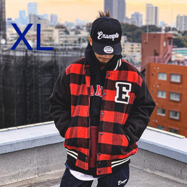 新作2024】 Example check college jacket -ブルゾン