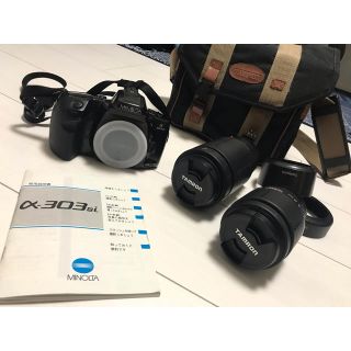 コニカミノルタ(KONICA MINOLTA)のミノルタ a-303si 一眼レフ ダブルレンズ 望遠ズームレンズ付(フィルムカメラ)