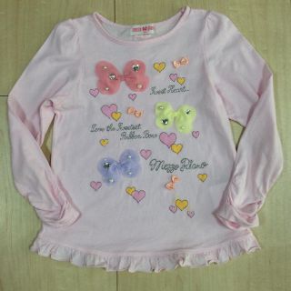 メゾピアノ(mezzo piano)の吉備津★様専用【難あり】メゾピアノ　ピンク色長袖Tシャツ 120 110(Tシャツ/カットソー)