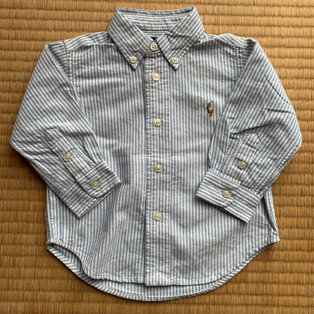 POLO RALPH LAUREN(ポロラルフローレン)のラルフローレン 長袖シャツ ストライプシャツ サイズ80 キッズ/ベビー/マタニティのベビー服(~85cm)(シャツ/カットソー)の商品写真