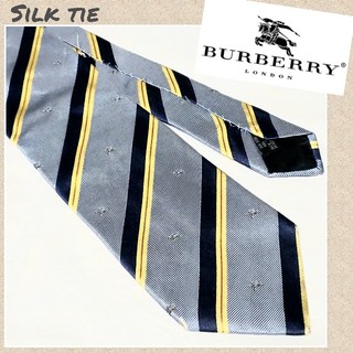バーバリー(BURBERRY)の☆BURBERRY LONDON☆ロゴ柄シルクネクタイ 絹100% イタリア製(ネクタイ)