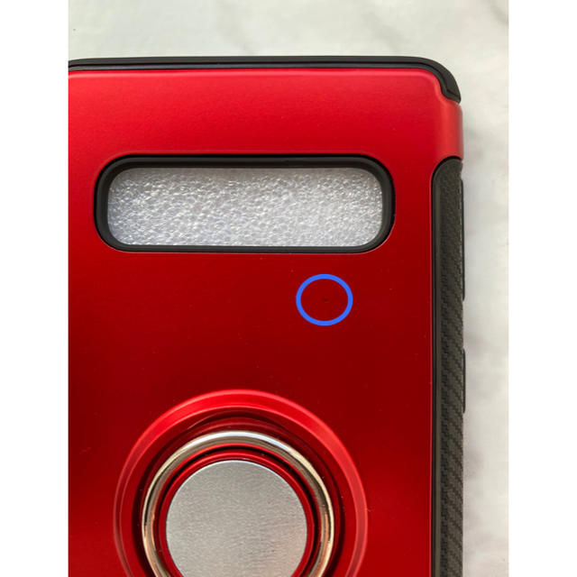 Galaxy(ギャラクシー)の訳あり！かっこいい リング付き軽量耐衝撃ケース GalaxyS10 レッド 赤 スマホ/家電/カメラのスマホアクセサリー(Androidケース)の商品写真