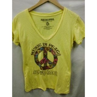 匿名即日ローリングストーンズMUSIC IS PEACE TシャツUSA古着SM(Tシャツ(半袖/袖なし))