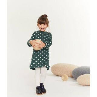 プチバトー(PETIT BATEAU)のろこ様専用♡8ans プチバトー ジャガードドットワンピース(ワンピース)