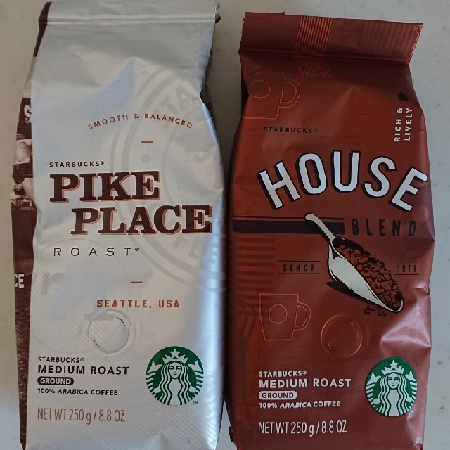 Starbucks Coffee(スターバックスコーヒー)のスターバックスコーヒー豆２袋セット 食品/飲料/酒の飲料(コーヒー)の商品写真