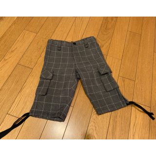 コムサイズム(COMME CA ISM)のコムサイズム ハーフ パンツ 90 黒 チェック(パンツ/スパッツ)