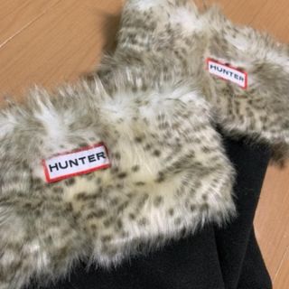 ハンター(HUNTER)の【新品】HUNTER ブーツインナー ファーレオパード M(レインブーツ/長靴)