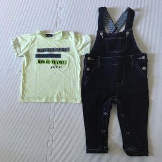 ベベ(BeBe)の新品 BeBe デニムつなぎ&Tシャツ(Tシャツ/カットソー)