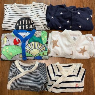 プチバトー(PETIT BATEAU)の新生児　ロンパース  肌着　next baby   プチバトー  美品　6枚♡(ロンパース)