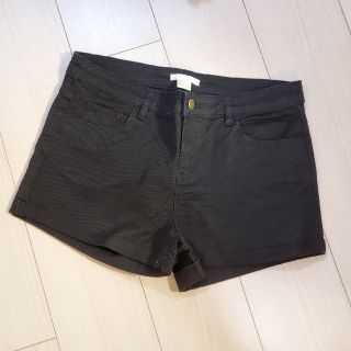 エイチアンドエム(H&M)の【H＆M】白タグ ツイルミニショートパンツ ブラック 38(ショートパンツ)